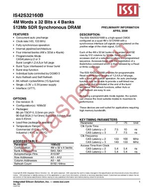 IS42S32160B-75BL-TR datasheet  